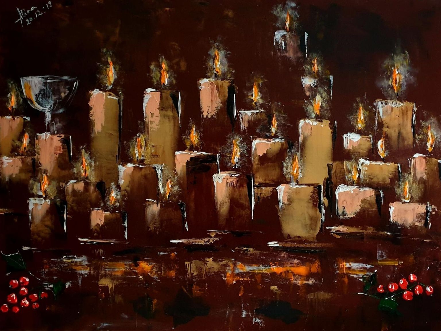 ArteDiAlina.com painting: ancestors Christmas